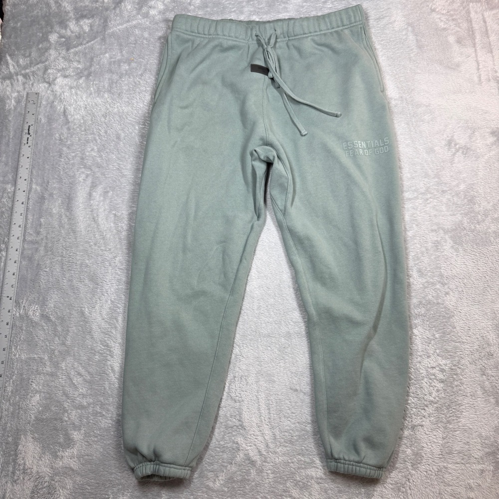 Fear of God Essentials Sweatpants Mens L Sage Green Streetwear Fleece Joggers